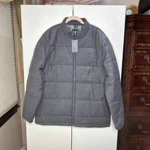 Travis Mathew Climate Drop Jacket Heather Black Full Zip Mens Size XL NEW